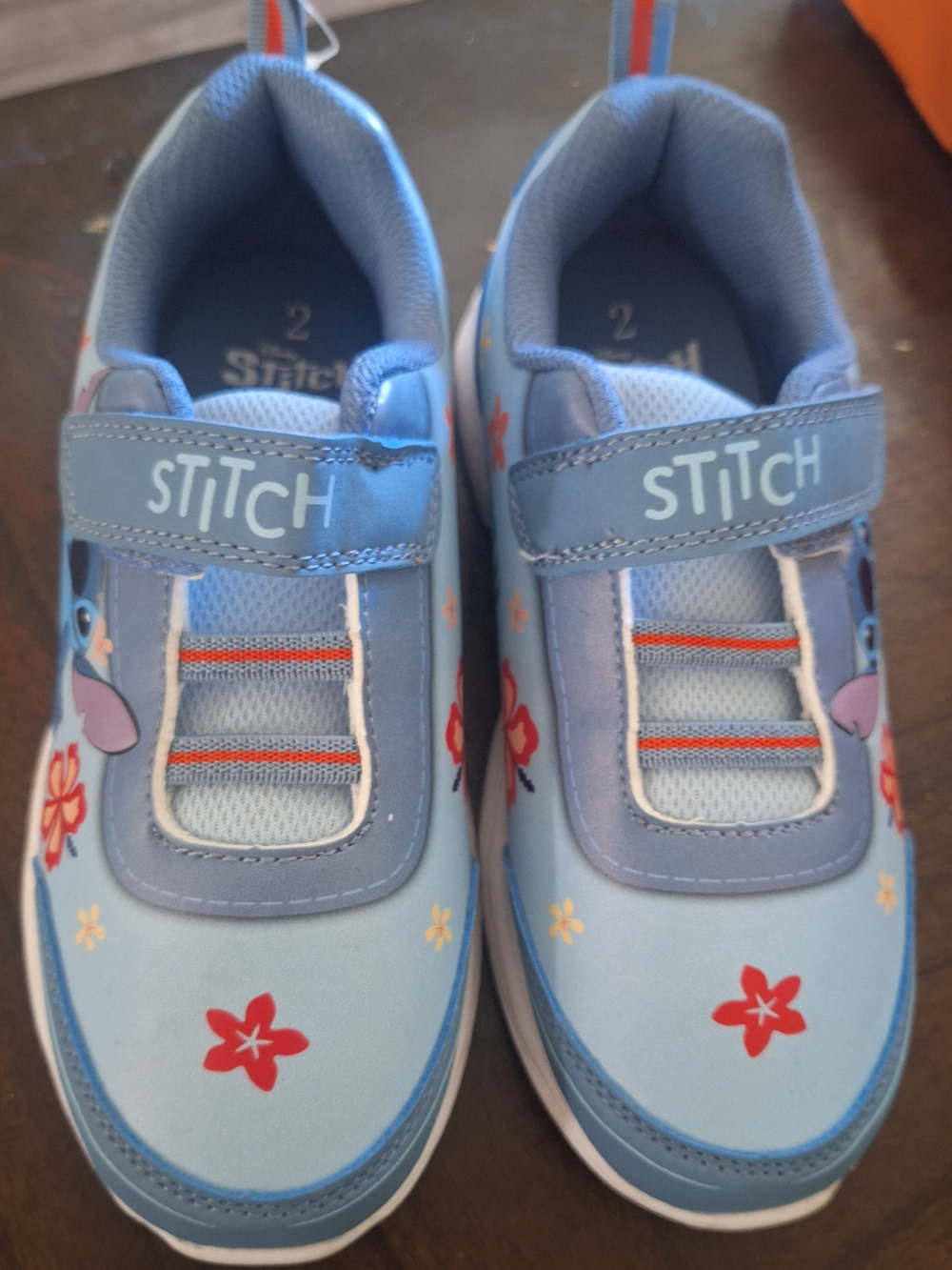 Light Blue Kids Sneakers with Floral Accents
